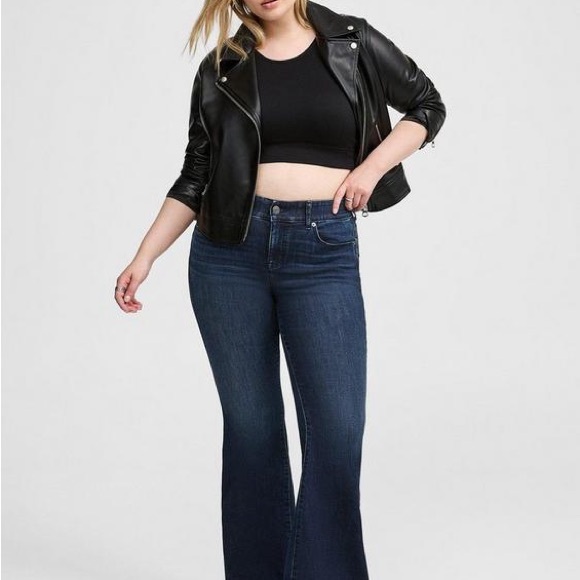 Torrid Bombshell Flare High-Rise Jean 14 XT color: new moon - Picture 2 of 5